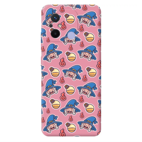 Xiaomi Redmi 12C Sweet Witch Pink Colored Silicone TPU Θήκη