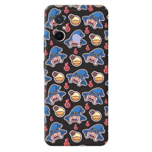 Xiaomi Redmi 12C Sweet Witch Black Colored Silicone TPU Θήκη