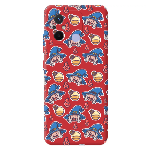 Xiaomi Redmi 12C Sweet Witch Red Colored Silicone TPU Θήκη