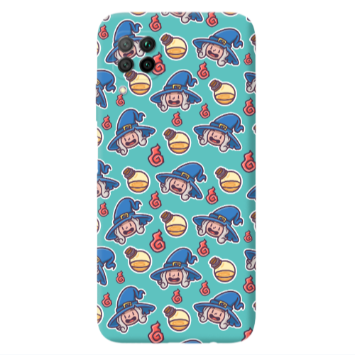 Huawei P40 Lite Sweet Witch Turquoise Colored Silicone TPU Θήκη