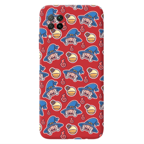 Huawei P40 Lite Sweet Witch Red Colored Silicone TPU Θήκη
