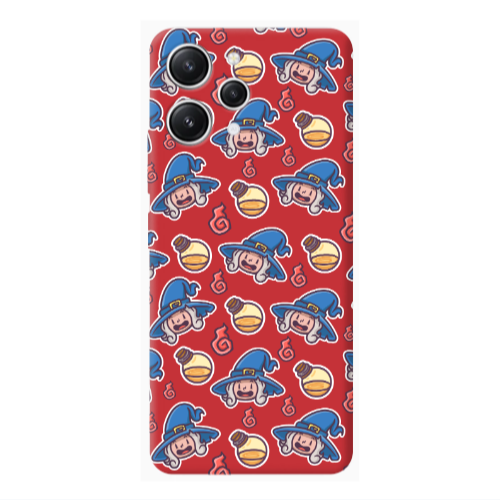 Xiaomi Redmi 12 Sweet Witch Red Colored Silicone TPU Θήκη