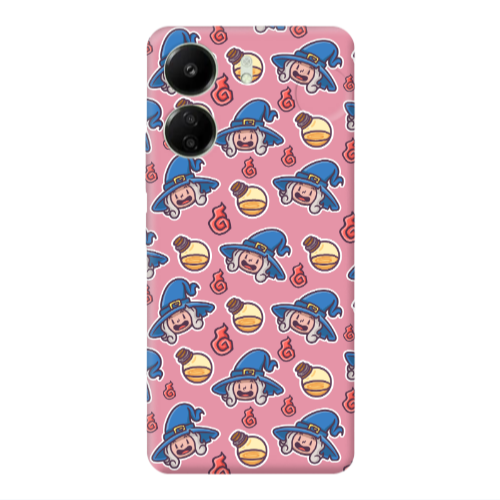 Xiaomi Redmi 13C Sweet Witch Pink Colored Silicone TPU Θήκη