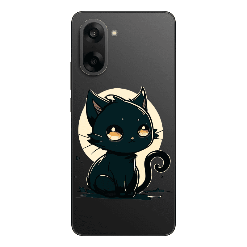 Oneplus Nord CE 5 Black Cat Transparent Silicone TPU Θήκη
