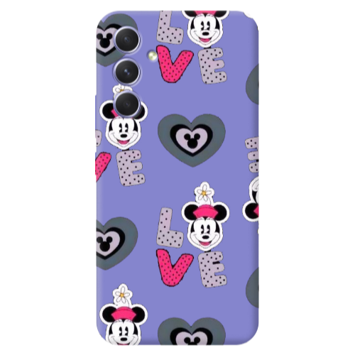 Samsung A56 Minnie Purple Colored Silicone TPU Θήκη