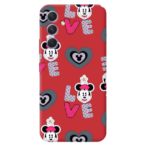 Samsung A56 Minnie Red Colored Silicone TPU Θήκη
