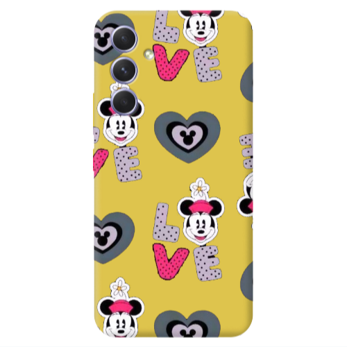 Samsung A56 Minnie Yellow Colored Silicone TPU Θήκη
