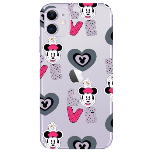Apple iPhone 11  Minnie Transparent Silicone TPU Θήκη