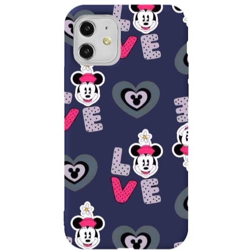 Apple iPhone 11  Minnie Dark blue Colored Silicone TPU Θήκη