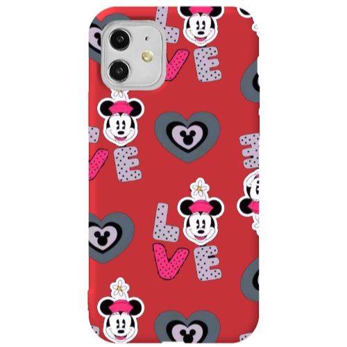 Apple iPhone 11  Minnie Red Colored Silicone TPU Θήκη