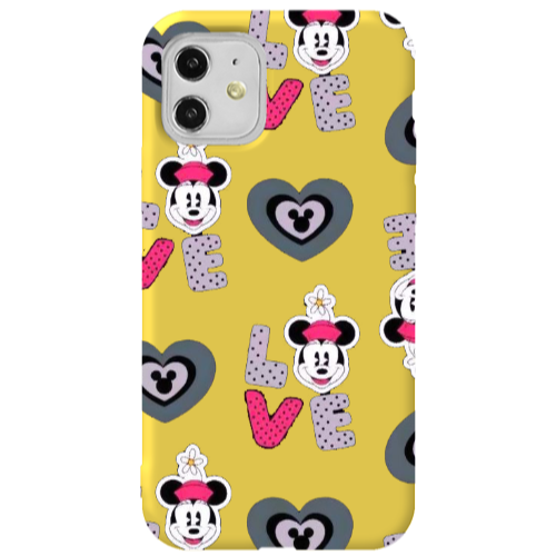 Apple iPhone 11  Minnie Yellow Colored Silicone TPU Θήκη