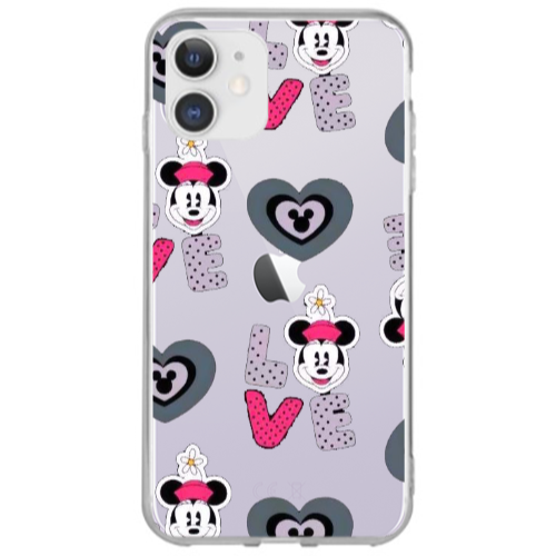Apple iPhone 12 Minnie Transparent Silicone TPU Θήκη