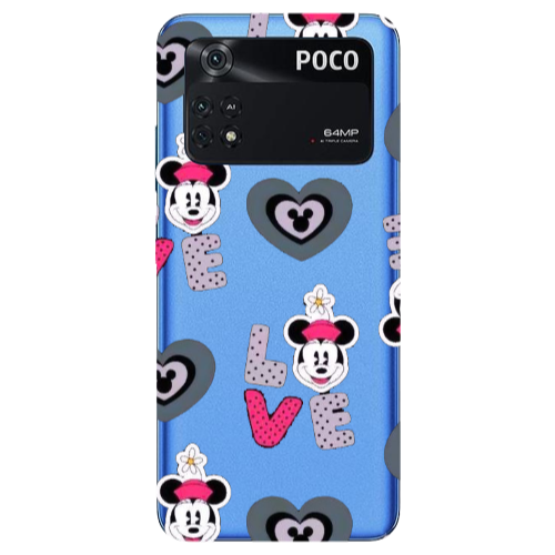 Xiaomi Poco M4 Pro 4G Minnie Transparent Silicone TPU Θήκη
