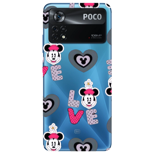 Xiaomi Poco X4 Pro Minnie Transparent Silicone TPU Θήκη