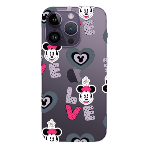 Apple iPhone 14 Pro  Minnie Transparent Silicone TPU Θήκη