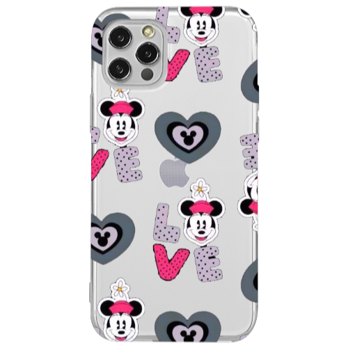 Apple iPhone 12 Pro Minnie Transparent Silicone TPU Θήκη