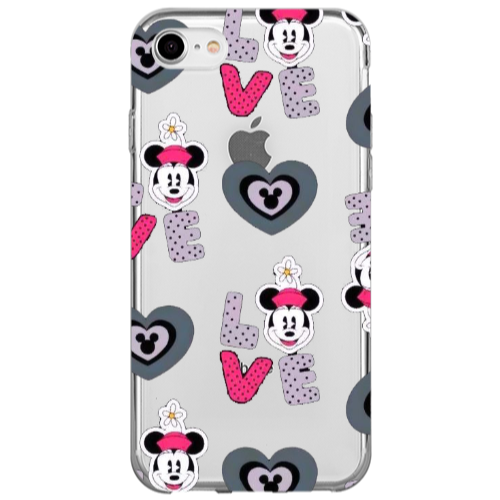 Apple iPhone 7 Minnie Transparent Silicone TPU Θήκη