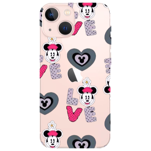 Apple iPhone 13 Mini Minnie Transparent Silicone TPU Θήκη