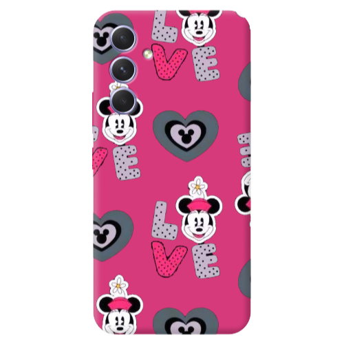 Samsung A54 Minnie Fuchsia Colored Silicone TPU Θήκη