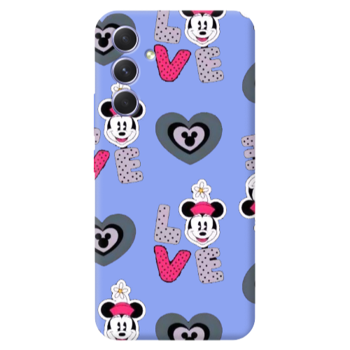 Samsung A54 Minnie Light Purple Colored Silicone TPU Θήκη