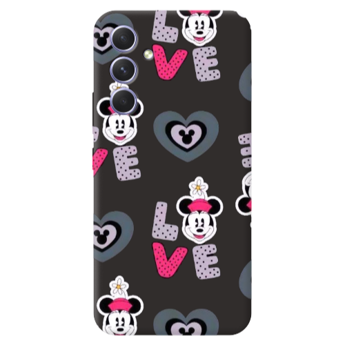 Samsung A54 Minnie Black Colored Silicone TPU Θήκη