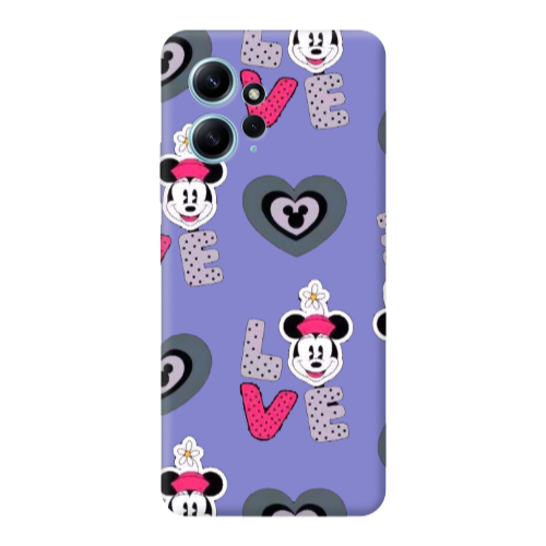 Xiaomi Redmi Note 12 4G Minnie Purple Colored Silicone TPU Θήκη