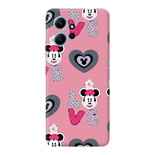 Xiaomi Redmi Note 12 4G Minnie Pink Colored Silicone TPU Θήκη