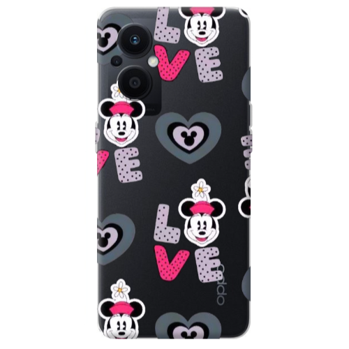 Oppo Reno 7 Lite Minnie Transparent Silicone TPU Θήκη