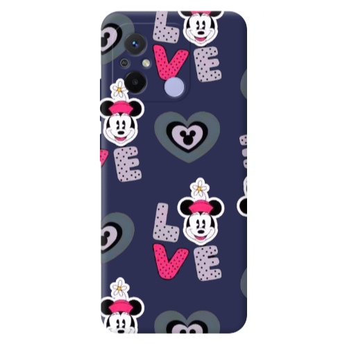 Xiaomi Redmi 12C Minnie Dark blue Colored Silicone TPU Θήκη