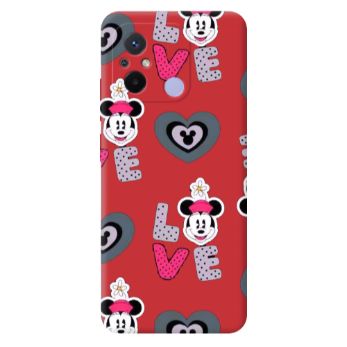 Xiaomi Redmi 12C Minnie Red Colored Silicone TPU Θήκη