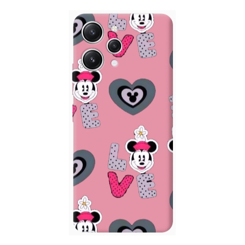 Xiaomi Redmi 12 Minnie Pink Colored Silicone TPU Θήκη
