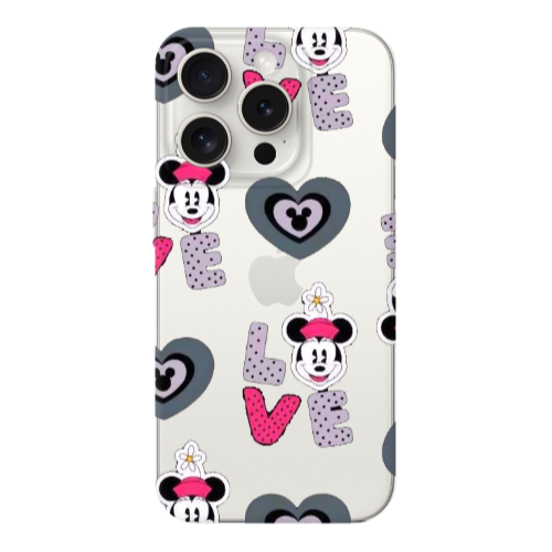 Apple iPhone 15 Pro Max Minnie Transparent Silicone TPU Θήκη