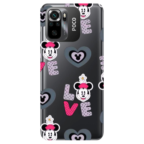 Xiaomi Poco M5 s Minnie Transparent Silicone TPU Θήκη
