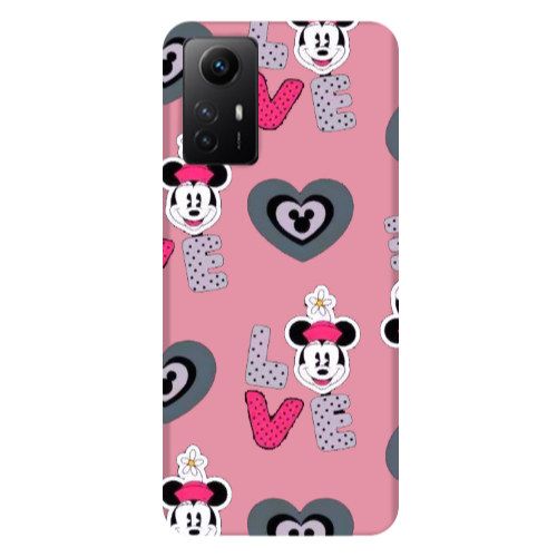 Xiaomi Redmi Note 12s Minnie Pink Colored Silicone TPU Θήκη