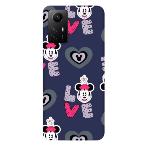 Xiaomi Redmi Note 12s Minnie Dark blue Colored Silicone TPU Θήκη