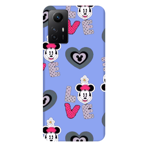 Xiaomi Redmi Note 12s Minnie Light Purple Colored Silicone TPU Θήκη