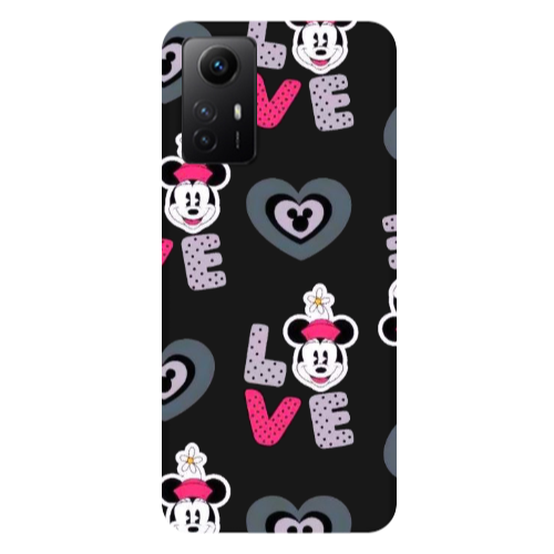 Xiaomi Redmi Note 12s Minnie Black Colored Silicone TPU Θήκη