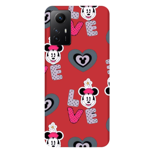 Xiaomi Redmi Note 12s Minnie Red Colored Silicone TPU Θήκη
