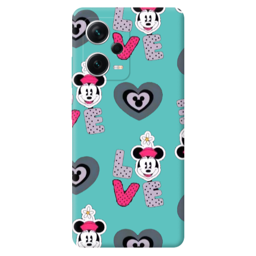 Xiaomi Poco X5 Minnie Turquoise Colored Silicone TPU Θήκη