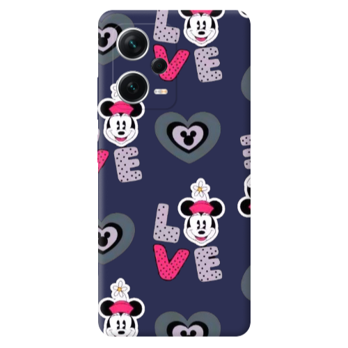 Xiaomi Poco X5 Minnie Dark blue Colored Silicone TPU Θήκη