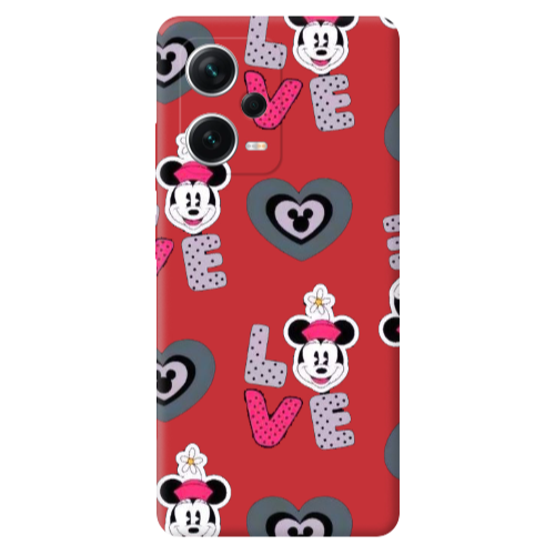 Xiaomi Poco X5 Minnie Red Colored Silicone TPU Θήκη