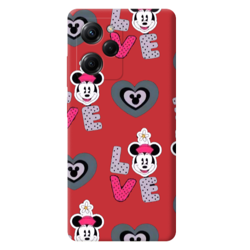 Xiaomi Poco X5 Pro Minnie Red Colored Silicone TPU Θήκη