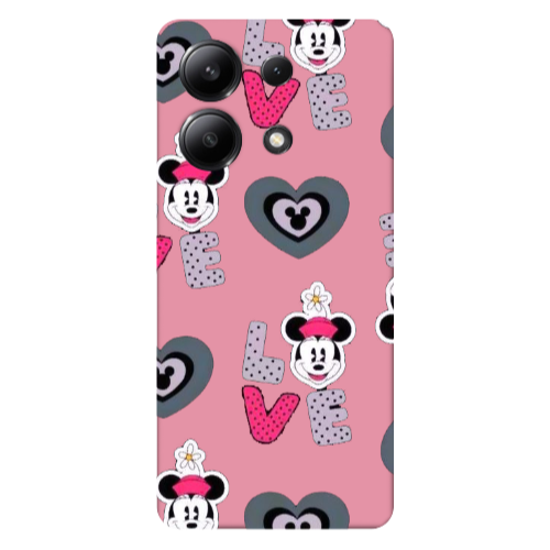Xiaomi Redmi Note 13 4G Minnie Pink Colored Silicone TPU Θήκη
