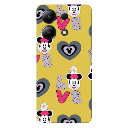 Xiaomi Redmi Note 13 4G Minnie Yellow Colored Silicone TPU Θήκη