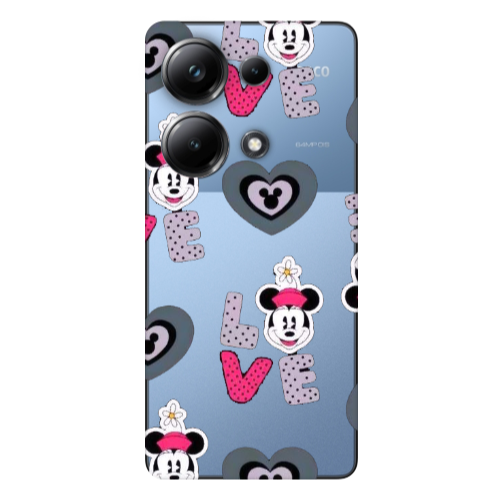 Xiaomi Poco M6 Pro 4G Minnie Transparent Silicone TPU Θήκη
