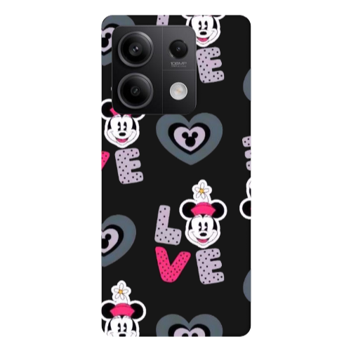 Xiaomi Redmi Note 13Pro 5G Minnie Black Colored Silicone TPU Θήκη