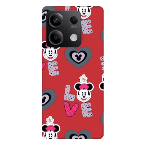 Xiaomi Redmi Note 13Pro 5G Minnie Red Colored Silicone TPU Θήκη