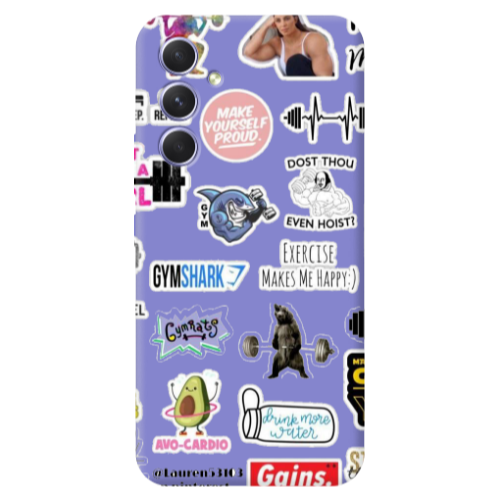 Samsung A56 Mixed up 2 Purple Colored Silicone TPU Θήκη