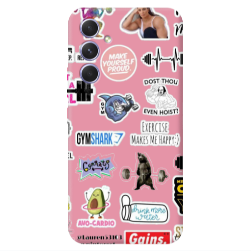Samsung A56 Mixed up 2 Pink Colored Silicone TPU Θήκη