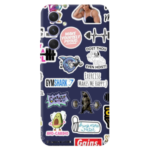 Samsung A56 Mixed up 2 Dark blue Colored Silicone TPU Θήκη